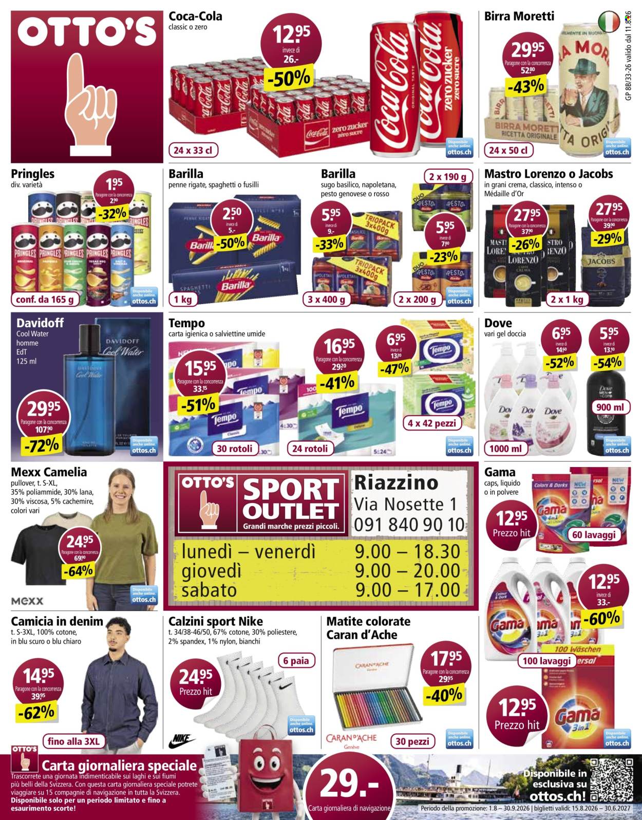 Volantino Otto's - 11.8.2026 - 17.8.2026. Pagina 1. Pagina 1