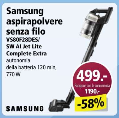 Samsung aspirapolvere senza filo