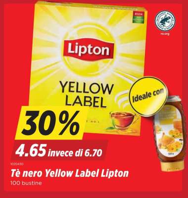 Tè nero Yellow Label Lipton