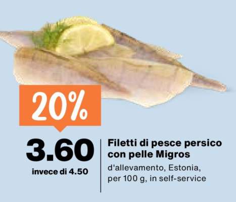 Filetti di pesce persico con pelle Migros