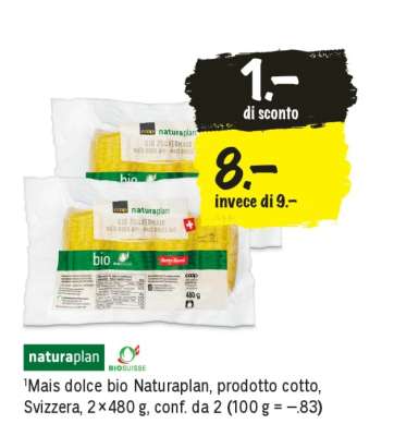 Mais dolce bio Naturaplan