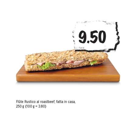 Flûte Rustico al roastbeef