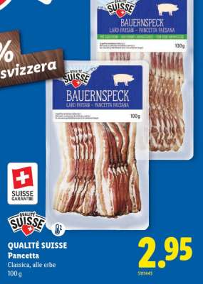 QUALITÉ SUISSE Pancetta