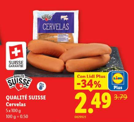 QUALITÉ SUISSE Cervelas