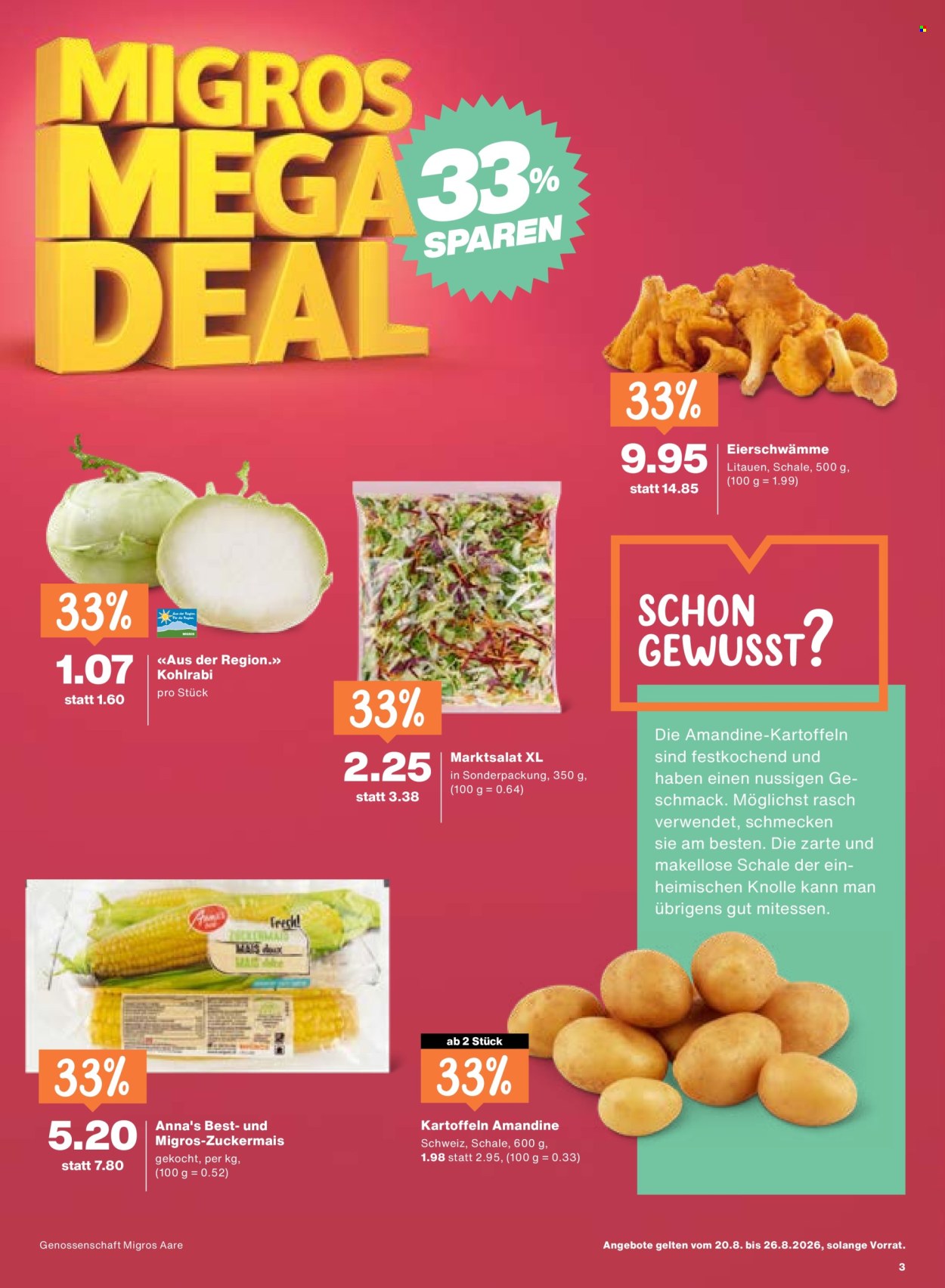 Volantino Migros - 20.8.2026 - 26.8.2026. Pagina 3. Pagina 3