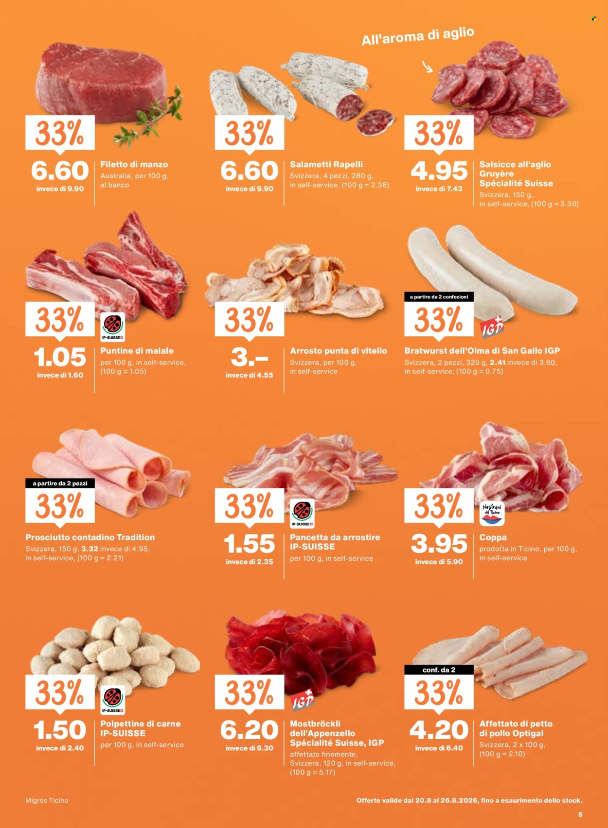 Volantino Migros - 20.8.2026 - 26.8.2026. Pagina 5. Pagina 5