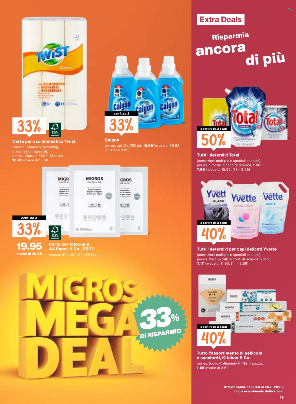 Volantino Migros - 20.8.2026 - 26.8.2026. Pagina 19. Pagina 19