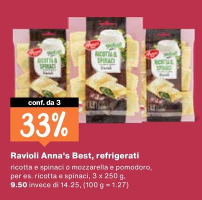 Ravioli Anna's Best, refrigerati