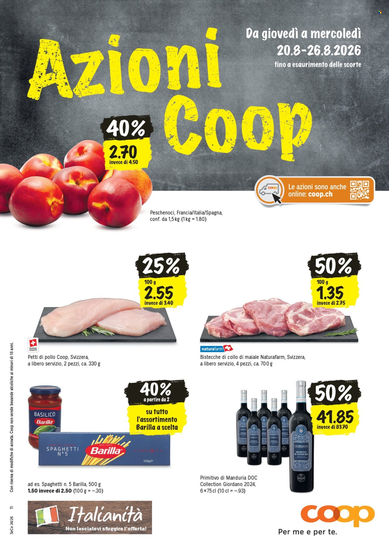 Volantino Coop - 20.8.2026 - 26.8.2026. Pagina 1. Pagina 1