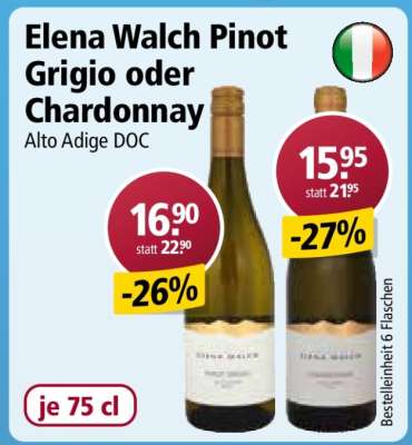 Elena Walch Pinot Grigio oder Chardonnay