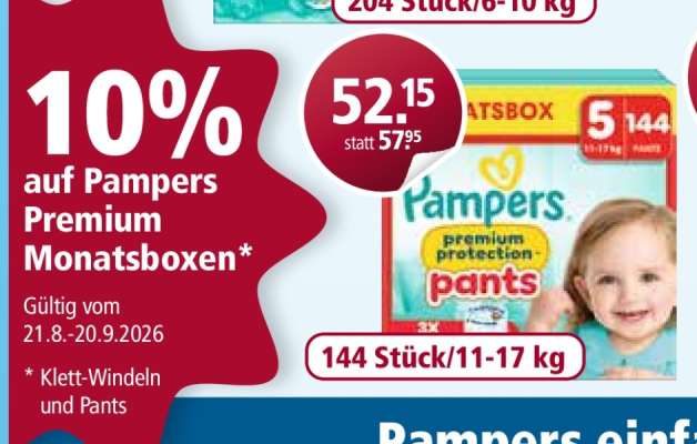 Pampers Premium Monatsboxen