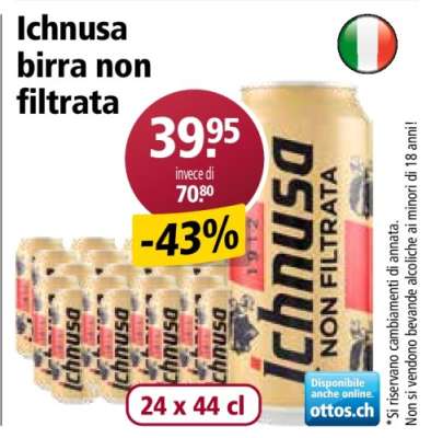 ICHNUSA BIRRA NON FILTRATA