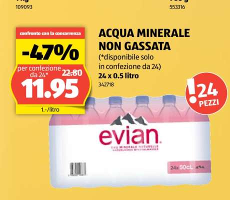 ACQUA MINERALE NON GASSATA