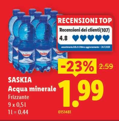 SASKIA Acqua minerale
