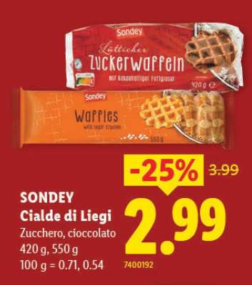 SONDEY Cialde di Liegi
