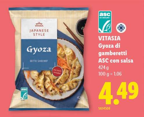 VITASIA Gyoza di gamberetti ASC con salsa
