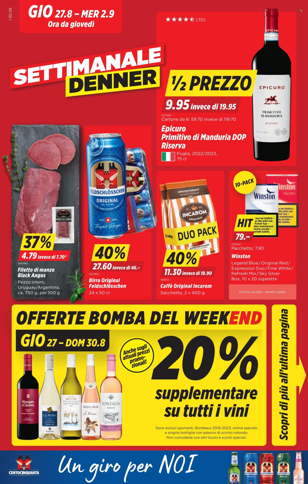 Volantino Denner - 27.8.2026 - 2.9.2026. Pagina 1. Pagina 1