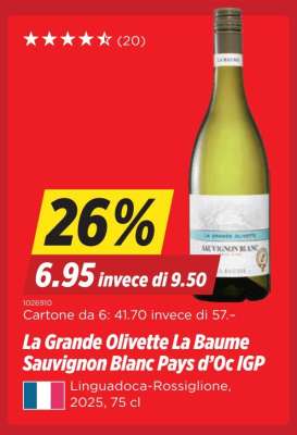 La Grande Olivette La Baume Sauvignon Blanc Pays d'Oc IGP