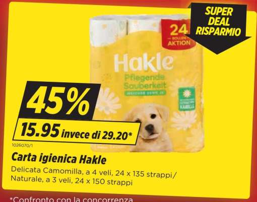 Carta igienica Hakle