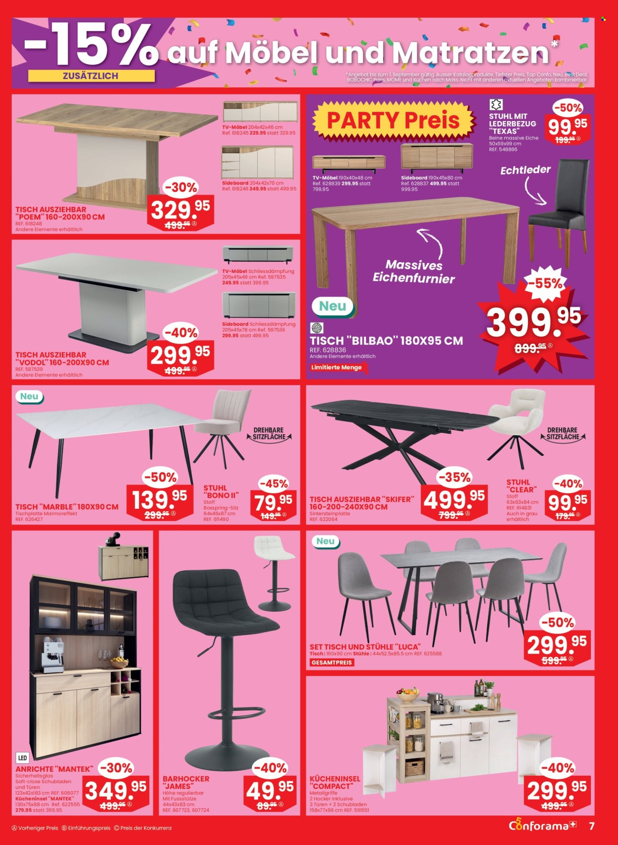Volantino Conforama - 26.8.2026 - 8.9.2026. Pagina 7. Pagina 7