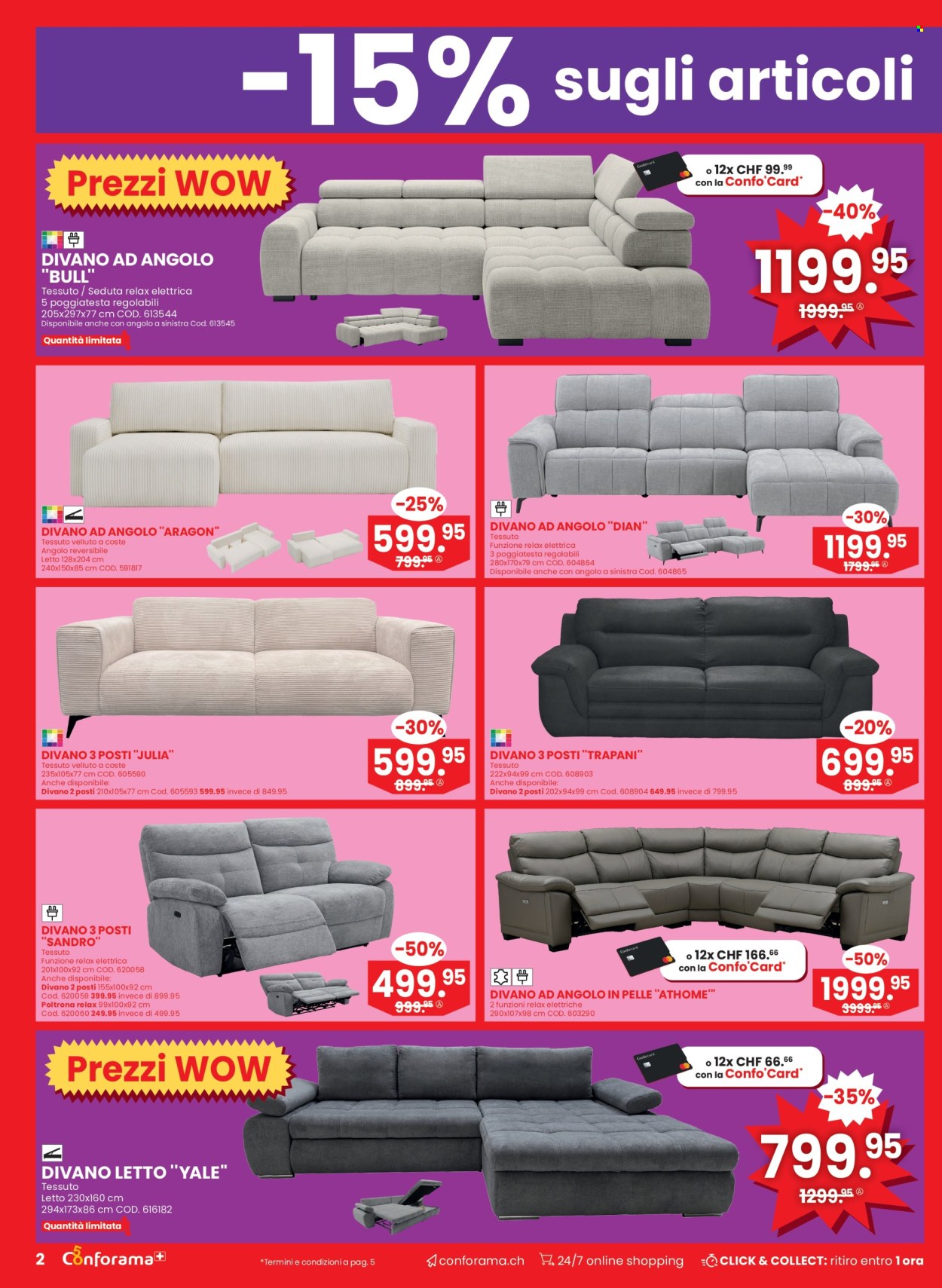 Volantino Conforama - 26.8.2026 - 8.9.2026. Pagina 2. Pagina 2