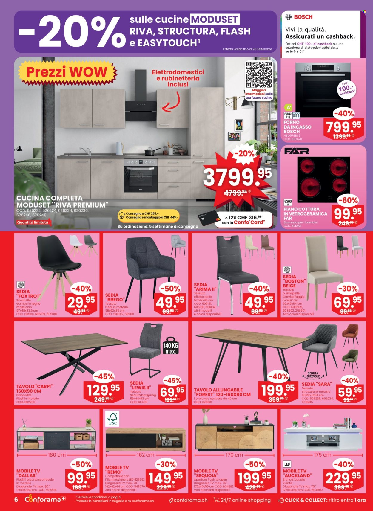 Volantino Conforama - 26.8.2026 - 8.9.2026. Pagina 6. Pagina 6
