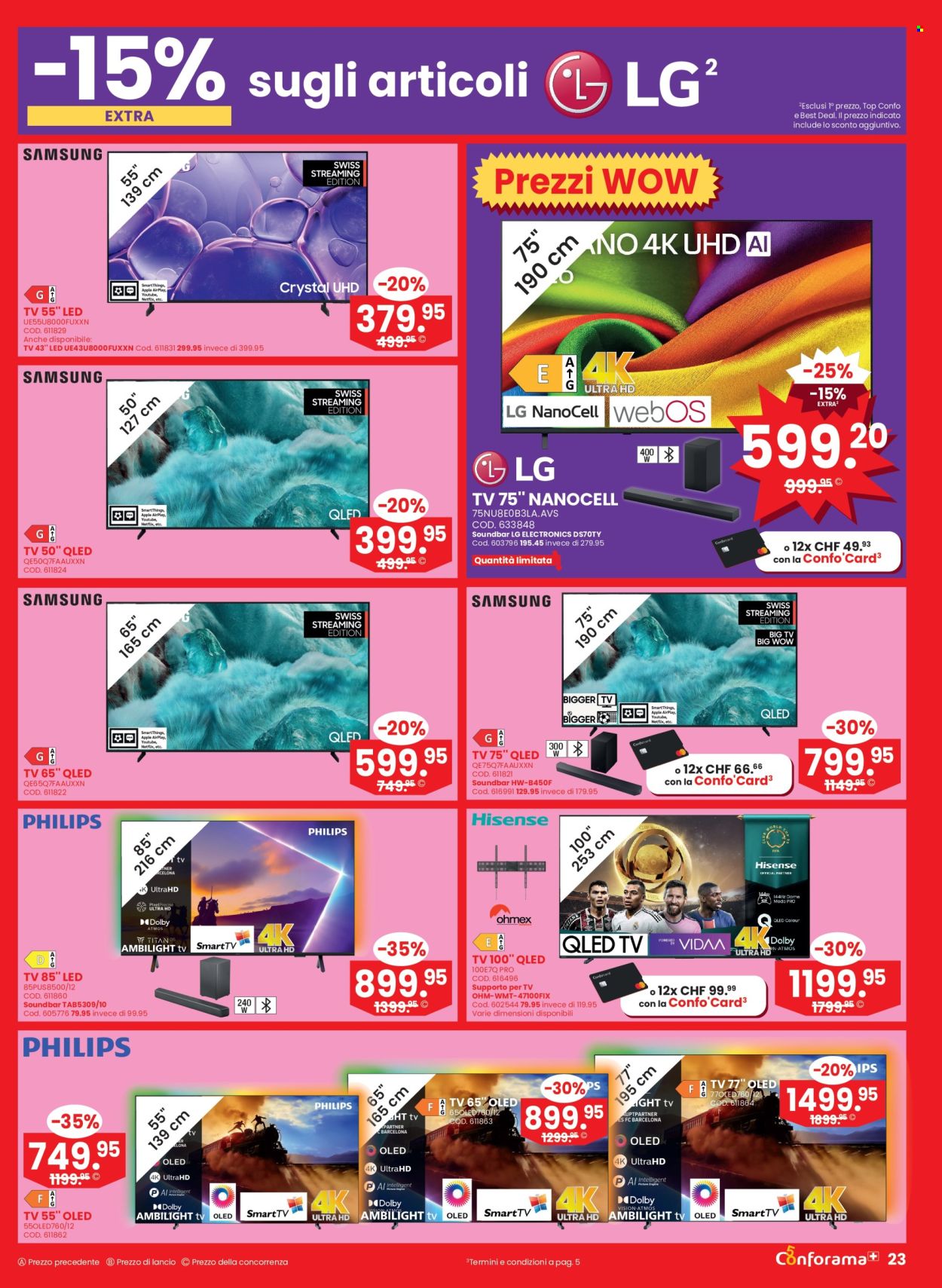 Volantino Conforama - 26.8.2026 - 8.9.2026. Pagina 23. Pagina 23