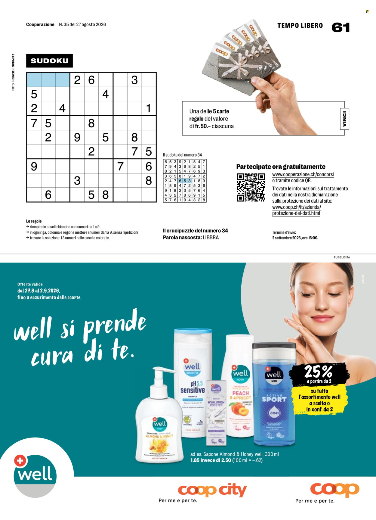 Volantino Coop - 27.8.2026 - 2.9.2026. Pagina 61. Pagina 61