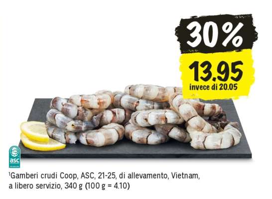 Gamberi crudi Coop
