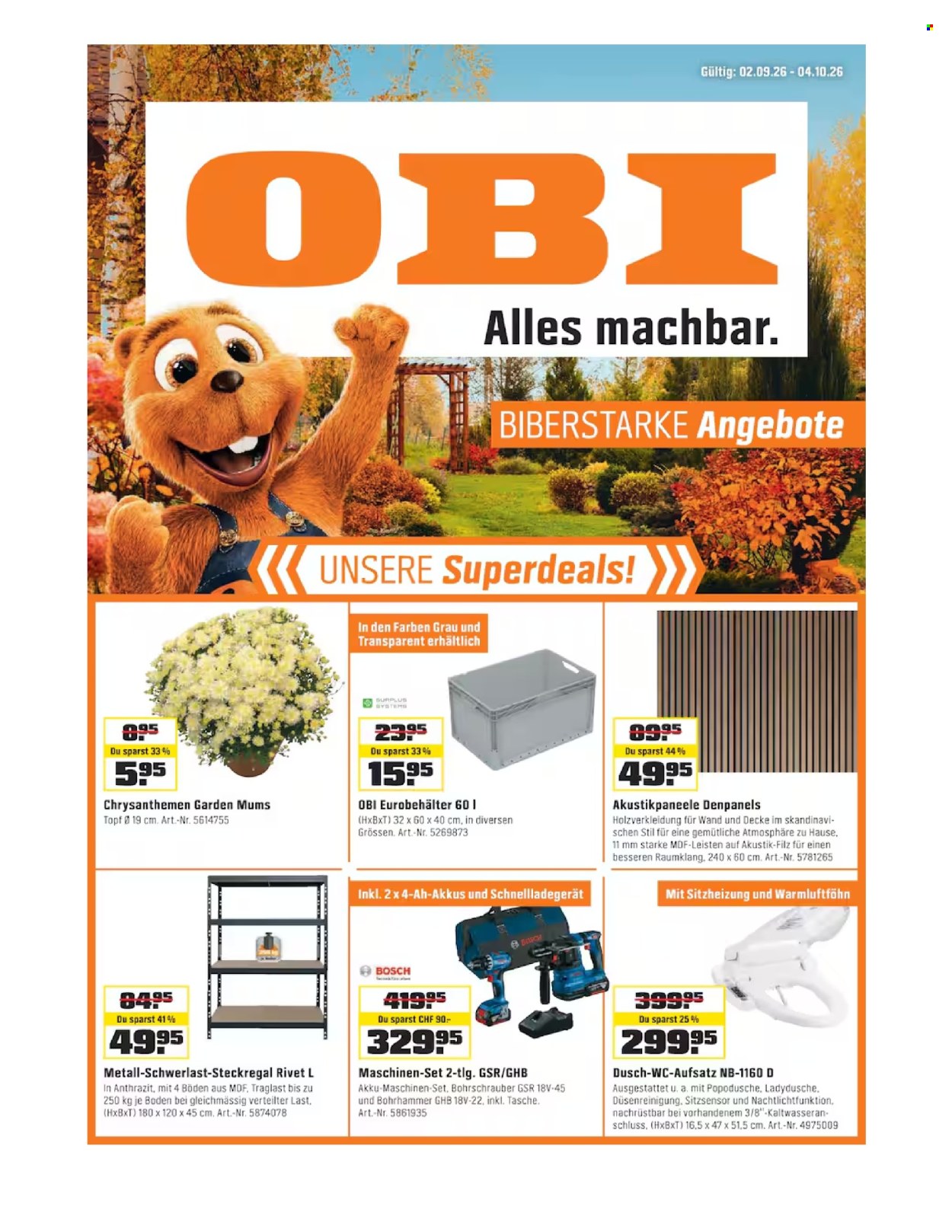 Volantino OBI - 2.9.2026 - 4.10.2026. Pagina 1. Pagina 1