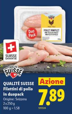 QUALITÉ SUISSE Filettini di pollo in duopack