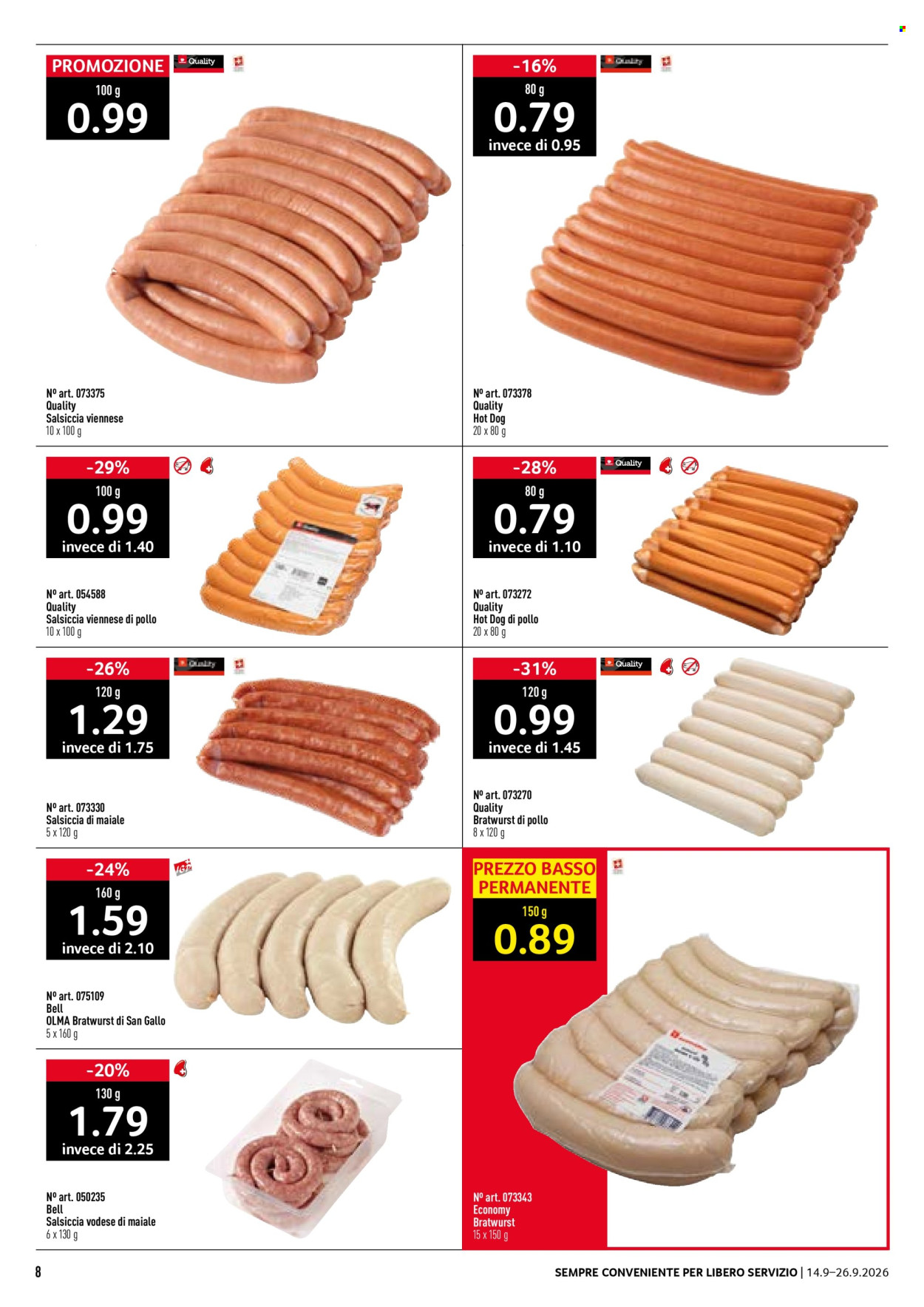 Volantino Prodega - 14.9.2026 - 26.9.2026. Pagina 8. Pagina 8