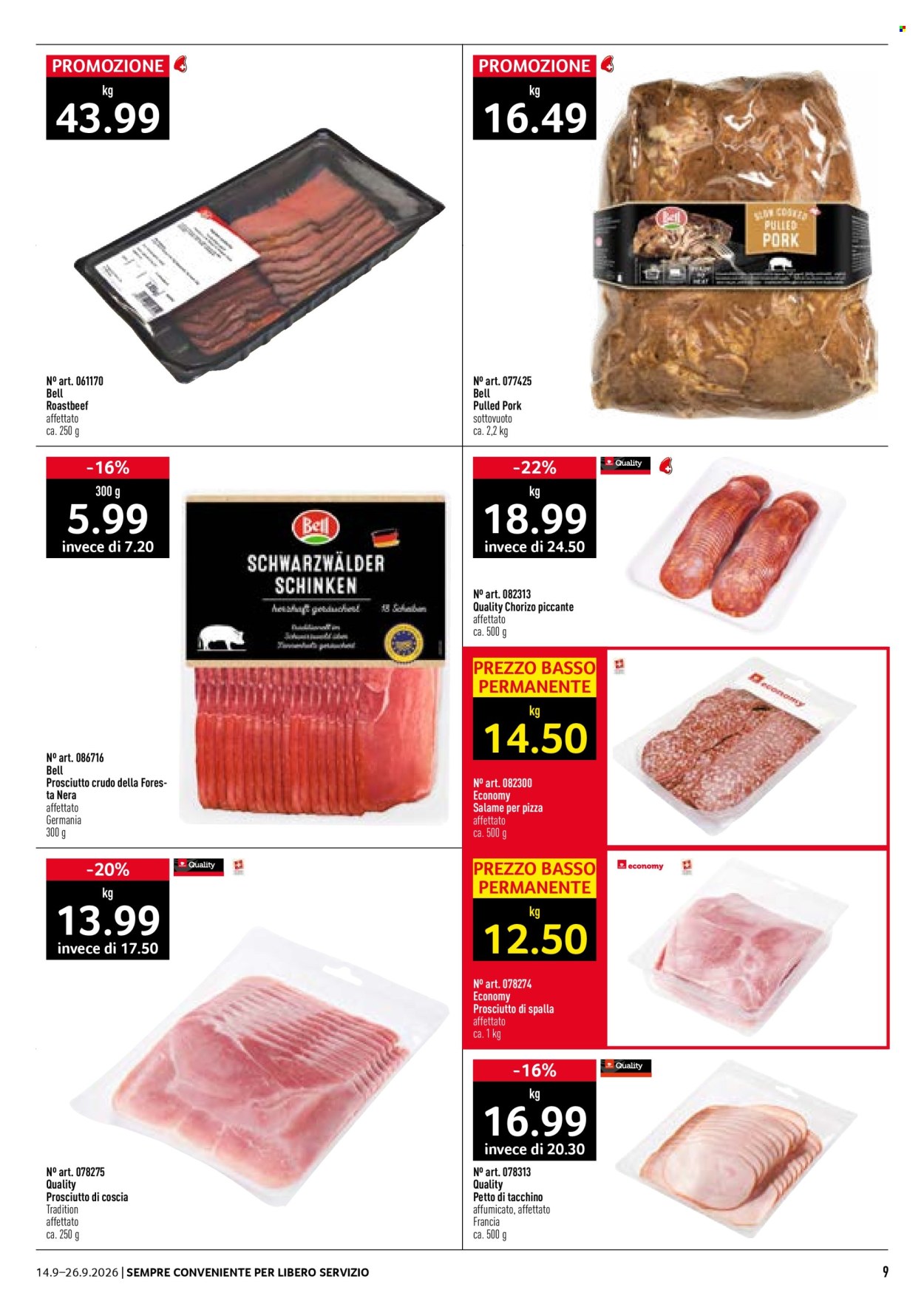 Volantino Prodega - 14.9.2026 - 26.9.2026. Pagina 9. Pagina 9