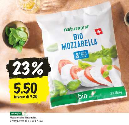 Mozzarella bio Naturaplan