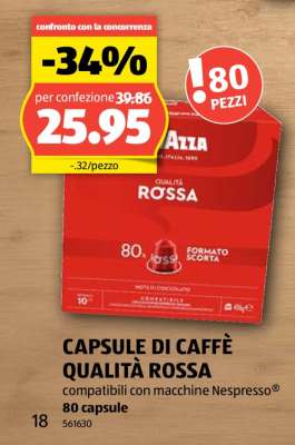CAPSULE DI CAFFÈ QUALITÀ ROSSA