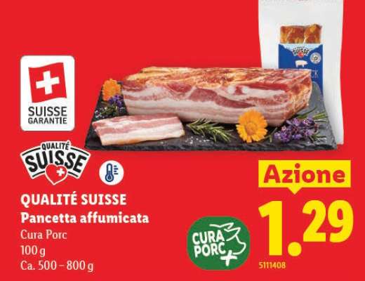 QUALITÉ SUISSE Pancetta affumicata