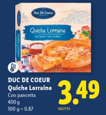 DUC DE COEUR Quiche Lorraine