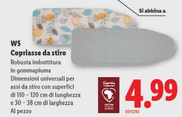 W5 Copriasse da stiro