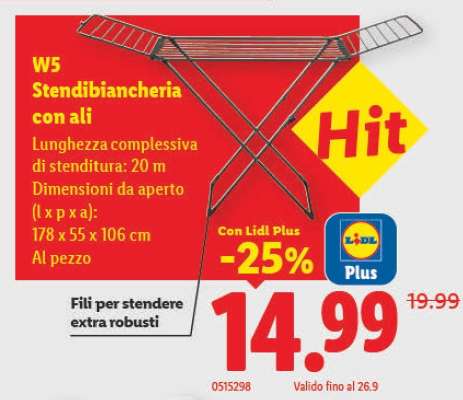 W5 Stendibiancheria con ali