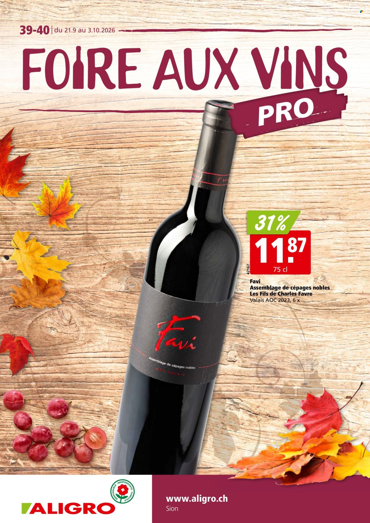 Volantino ALIGRO - 21.9.2026 - 3.10.2026. Pagina 1. Pagina 1