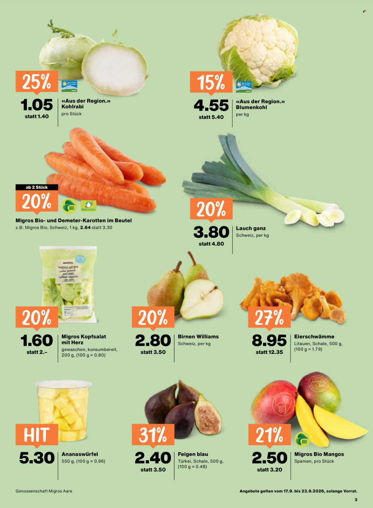 Volantino Migros - 17.9.2026 - 23.9.2026. Pagina 3. Pagina 3