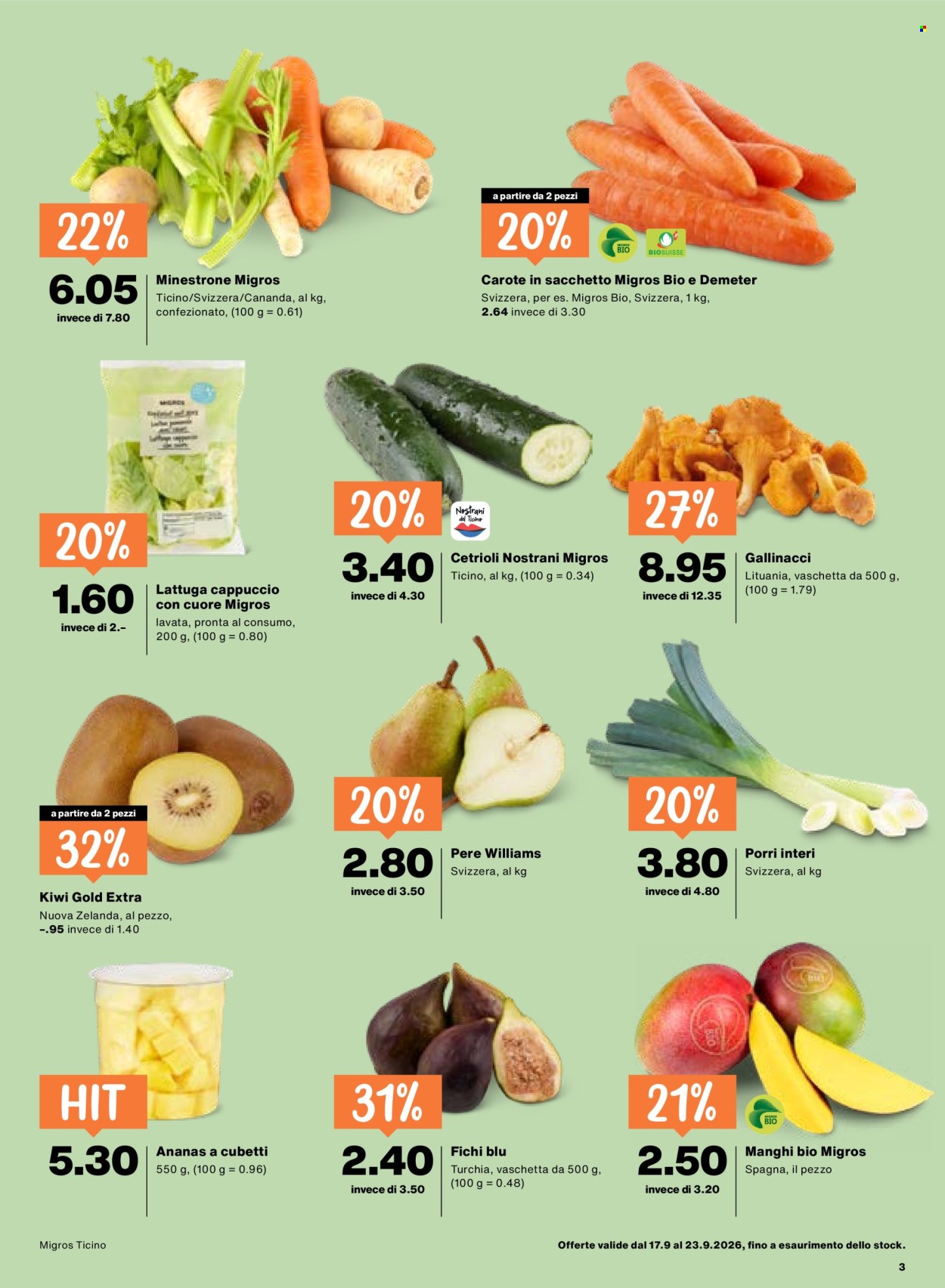 Volantino Migros - 17.9.2026 - 23.9.2026. Pagina 3. Pagina 3
