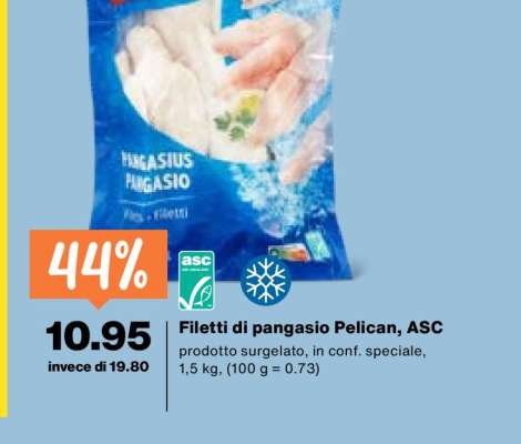 Filetti di pangasio Pelican, ASC