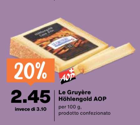 Le Gruyère Höhlengold, AOP