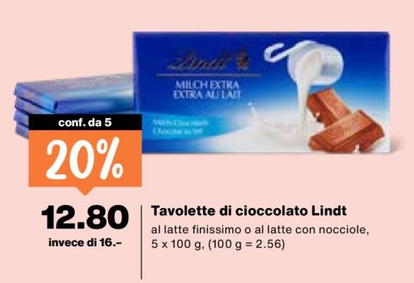 Tavolette di cioccolato Lindt