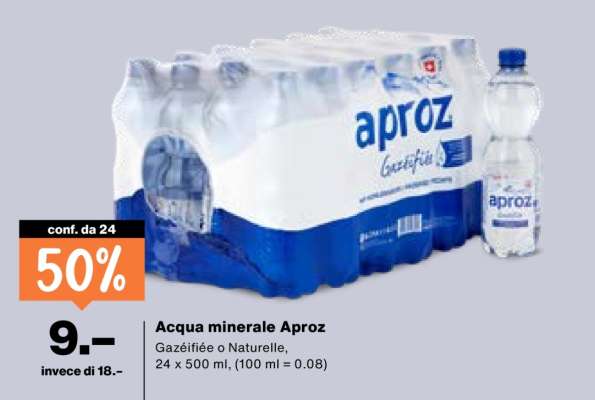 Acqua minerale Aproz