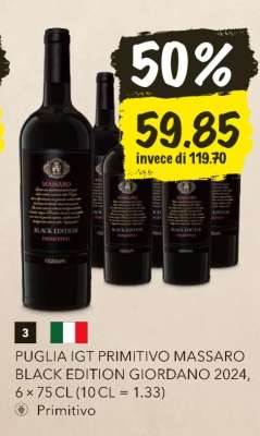 PUGLIA IGT PRIMITIVO MASSARO BLACK EDITION GIORDANO 2024