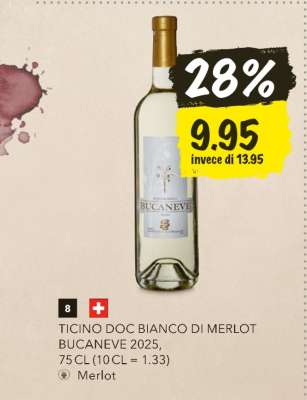 Ticino DOC Bianco di Merlot Bucaneve 2025