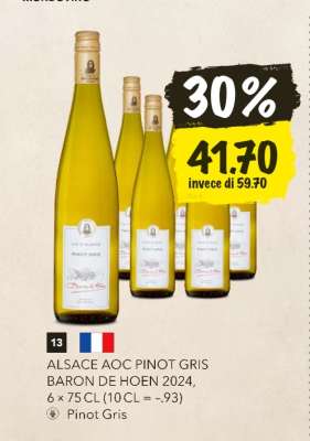 ALSACE AOC PINOT GRIS BARON DE HOEN 2024