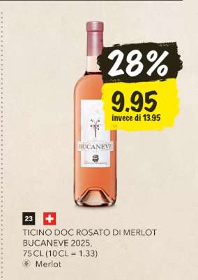 TICINO DOC ROSATO DI MERLOT BUCANEVE 2025